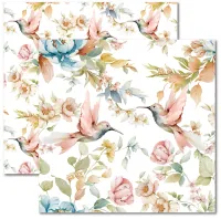 SC-939- Floral 1 - Papel para Scrapbook Dupla Face
