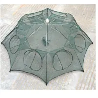 Armadilha Covo Peixe Isca Viva Lambaris Camarões 90x90cm/ peixes com 8 entradas Rede Retrátil - Foto 5