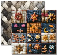 SC-946- Bordado Ponto Alto 11 - Papel para Scrapbook Dupla Face