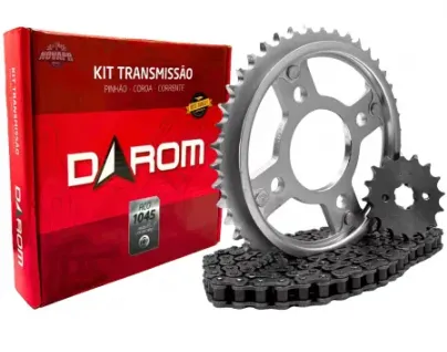 KIT TRANSMISSÃO CORRENTE 110 L / COROA 50 DENTES / PINHÃO 50 DENTES CRF 230 - DAROM