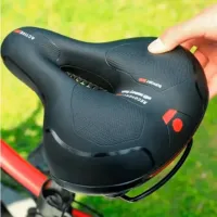 Banco Selim Bicicleta 2 Molas Largo Fita Refletiva Segurança - Foto 2