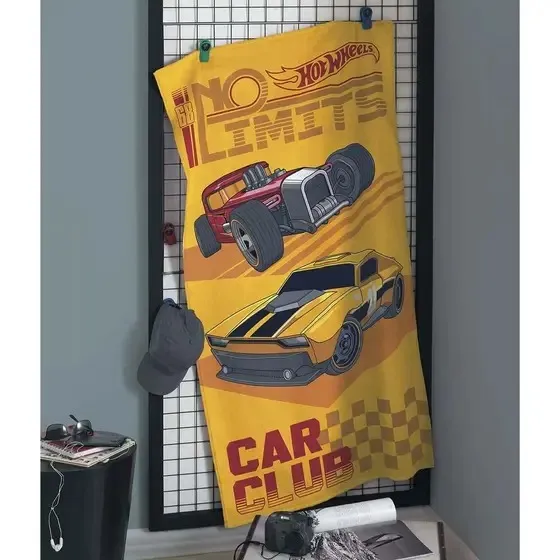 TOALHA DE BANHO INFANTIL AVELUDADA HOTWHEELS  Imagem