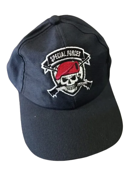 Boné Caveira Forças Especiais Preto