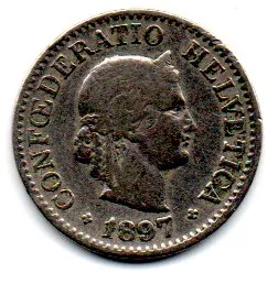 Suíça - 1897 - 10 Rappen