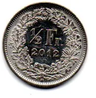 Suíça - 2012 - 1/2 Franc