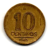 1945 - 10 Centavos - Com Sigla OM no Anverso - Moeda Brasil - Foto 2