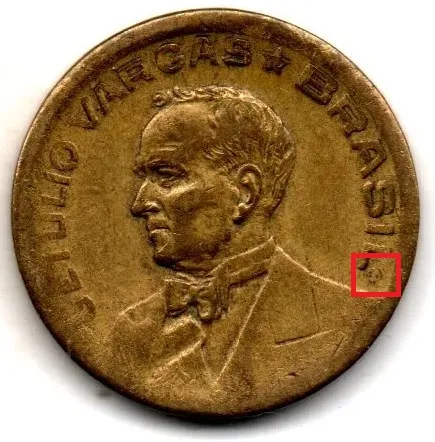 1945 - 10 Centavos - Com Sigla OM no Anverso - Moeda Brasil