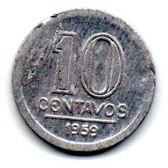 1959 - 10 Centavos - Moeda Brasil