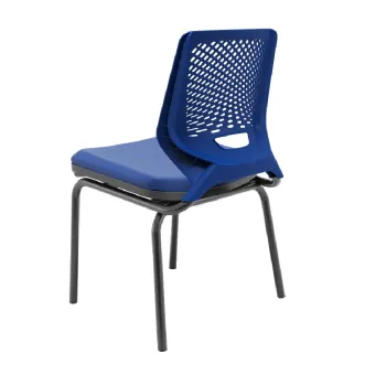 Kit com 2 Unidades Cadeira Aproximação Beezi Estrutura 4 Pés Cor Preta - Foto 2