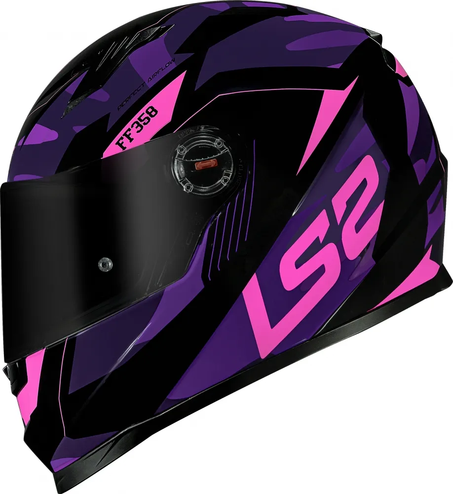 CAPACETE LS2 FF358 TANK CAM / BLK / PURPLE