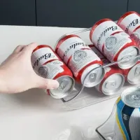 Organizador Porta Latas Acrílico P Geladeira Armários Ordene - Foto 2