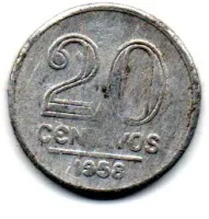 1958 - 20 Centavos - Moeda Brasil