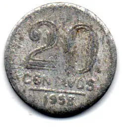 1958 - 20 Centavos - Moeda Brasil