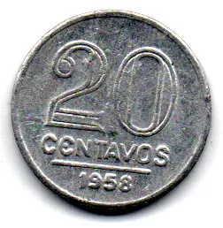 1958 - 20 Centavos - Moeda Brasil