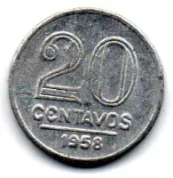 1958 - 20 Centavos - Moeda Brasil