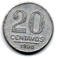 1958 - 20 Centavos - Moeda Brasil