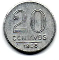 1958 - 20 Centavos - Moeda Brasil