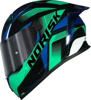 CAPACETE NORISK FLOW PULSE VERDE / AZUL