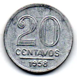 1958 - 20 Centavos - Moeda Brasil