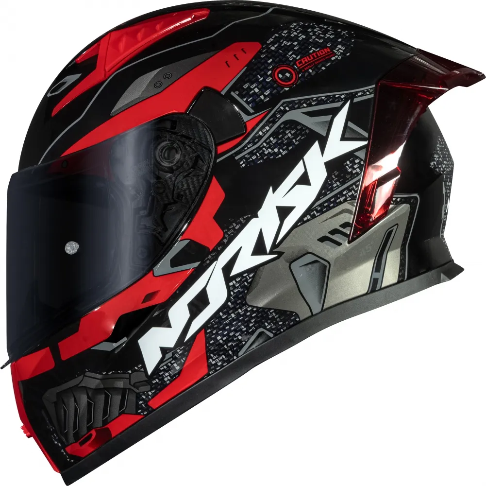 CAPACETE NORISK FLOW ROBOT PRETO / VERMELHO