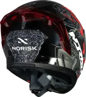 CAPACETE NORISK FLOW ROBOT PRETO / VERMELHO - Foto 9