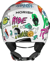 CAPACETE NORISK ORION SV FREE BRANCO / LARANJA - Foto 4