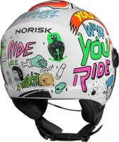 CAPACETE NORISK ORION SV FREE BRANCO / LARANJA - Foto 9