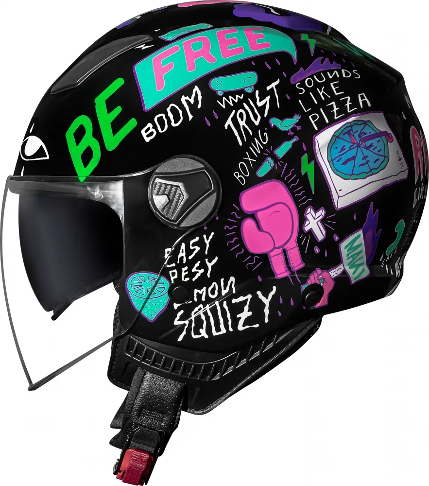 CAPACETE NORISK ORION SV FREE PRETO / VIOLETA Imagem