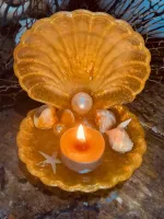 Porta vela ostra com perola - Foto 2