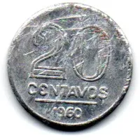 1960 - 20 Centavos - Moeda Brasil
