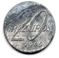 1965 - 20 Cruzeiros - ERRO: Duplicação no 