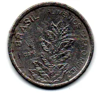 1985 - 5 Cruzeiros - Comemorativa FAO - Moeda Brasil - C/ Danos - Foto 2