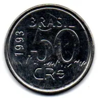 1993 - 50 Cruzeiros Reais - Moeda Brasil - C/ Danos