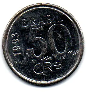 1993 - 50 Cruzeiros Reais - Moeda Brasil - C/ Danos