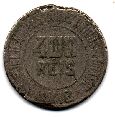1918 - 400 Réis - Moeda Brasil