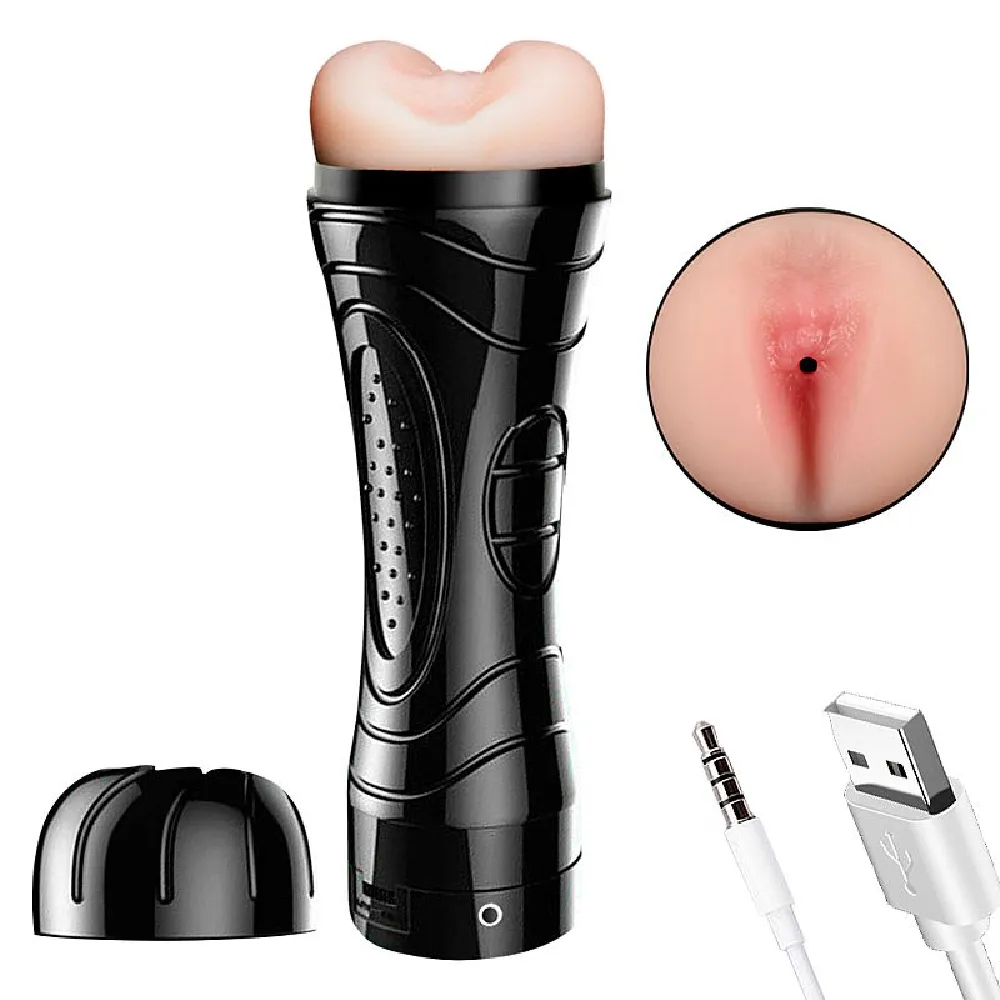 MASTURBADOR LANTERNA RECARREGÁVEL - FORMATO DE ÂNUS COM UMA VIBRAÇÃO - SI.                                            LIBYSEXSHOP Imagem