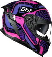 CAPACETE NORISK STRADA II FUSION PRETO / ROXO / ROSA - Foto 2