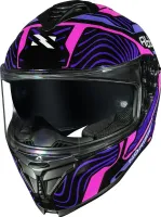 CAPACETE NORISK STRADA II FUSION PRETO / ROXO / ROSA - Foto 5