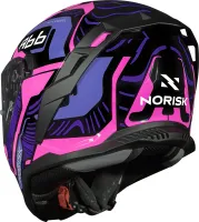 CAPACETE NORISK STRADA II FUSION PRETO / ROXO / ROSA - Foto 6
