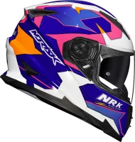 CAPACETE NORISK SOUL FF302 DISTRICT AZUL / BRANCO / ROSA - Foto 2