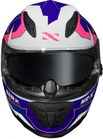 CAPACETE NORISK SOUL FF302 DISTRICT AZUL / BRANCO / ROSA - Foto 3