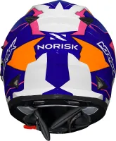 CAPACETE NORISK SOUL FF302 DISTRICT AZUL / BRANCO / ROSA - Foto 4