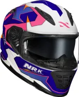 CAPACETE NORISK SOUL FF302 DISTRICT AZUL / BRANCO / ROSA - Foto 7