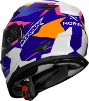 CAPACETE NORISK SOUL FF302 DISTRICT AZUL / BRANCO / ROSA - Foto 8