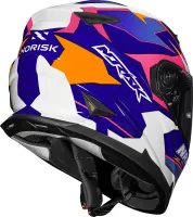 CAPACETE NORISK SOUL FF302 DISTRICT AZUL / BRANCO / ROSA - Foto 9