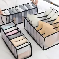 Kit 3 Organizadores De Gaveta Dobrável Sutiã Cuecas Calcinha