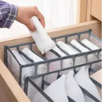 Kit 3 Organizadores De Gaveta Dobrável Sutiã Cuecas Calcinha - Foto 2