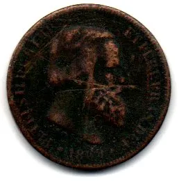 1869 - 10 Réis - Moeda Brasil Império
