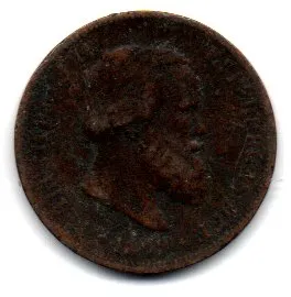 1869 - 10 Réis - Moeda Brasil Império