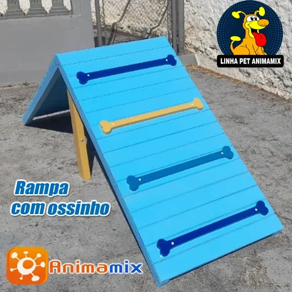 Rampa para cachorro  Ossinho Colorido